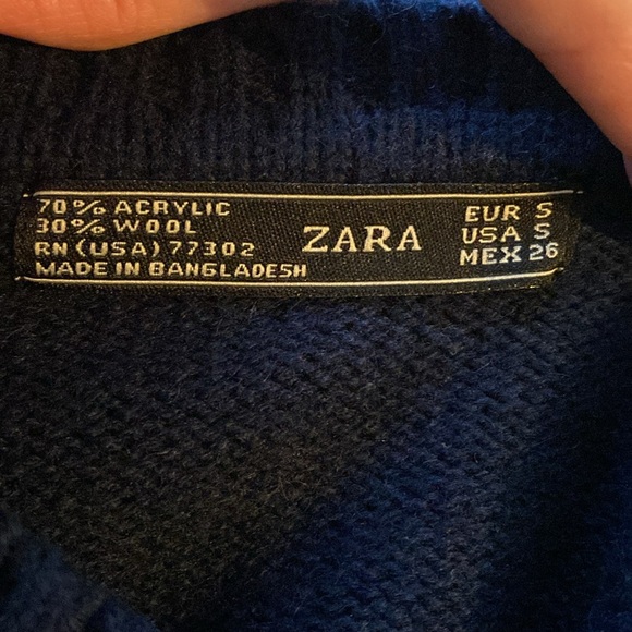 Zara - Navy Knit sweater Sz Small - Picture 8 of 11